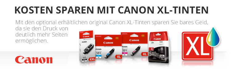 Kosten sparen mit Canon XL-Tinten 